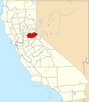 Map of California highlighting El Dorado County